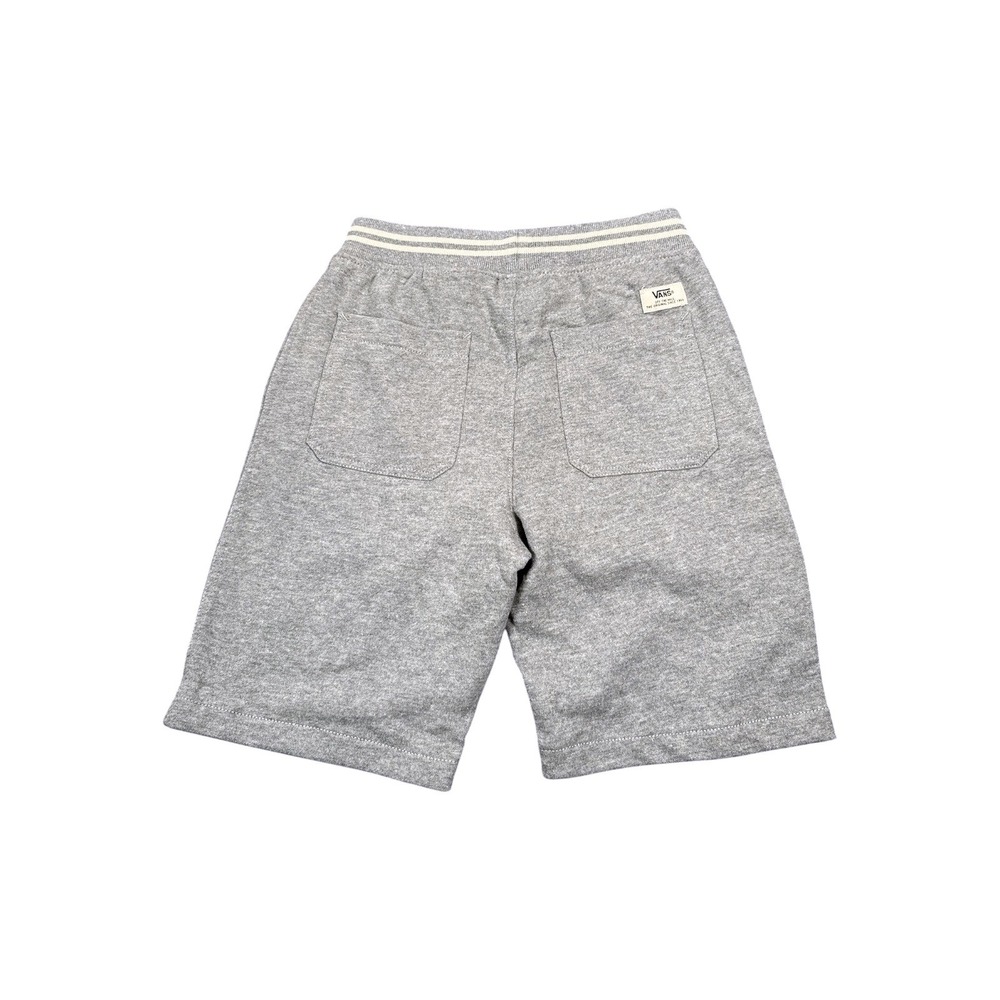 Vans Boy Grey Heather Sweat Shorts Striped Waistband Size Small - Picture 2 of 8